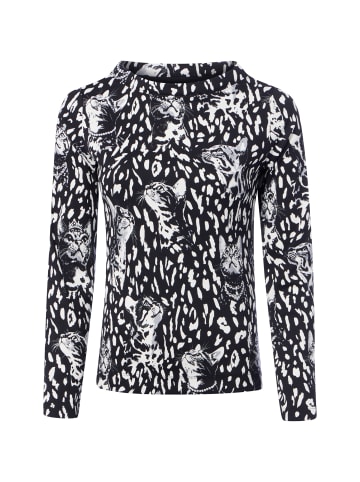 MARC CAIN SPORTS Langarmshirt in schwarz weiß