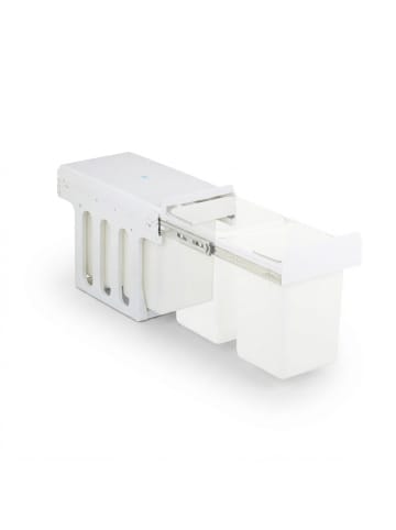 relaxdays Einbaumülleimer in Weiß - 2 x 8 L