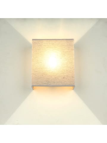 Licht-Erlebnisse Wandlampe (B)21 x (H)24 cm in Helles Grau
