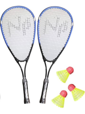 New Sports Speedbadminton Set in Tasche mit 2 Aluminium Schlägern und 3 Bälle - ab 5 J.