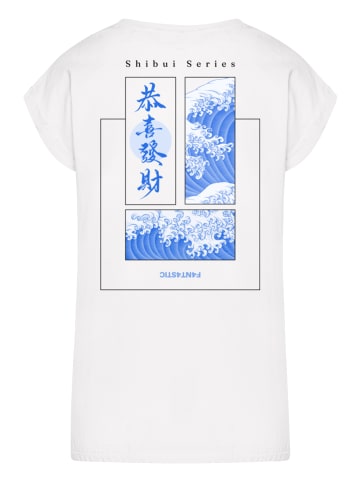 F4NT4STIC Extended Shoulder T-Shirt Shibui Series Japan Streetstyle in weiß