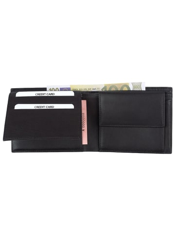 Bench Carbon Geldbörse Leder 12 cm schwarz