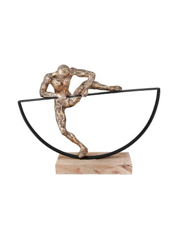 GILDE Skulptur Lifting bronzefarben - (H) 32 cm