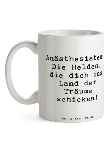 Mr. & Mrs. Panda Tasse Spruch Anästhesist Held mit Spruch in Weiß