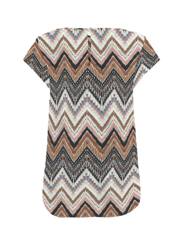 ONLY Print Kurzarm Bluse ONLVIC in Weiß