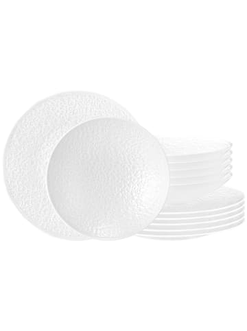 Seltmann Weiden 12er Set Tafelservice Nori Home weiß in weiß