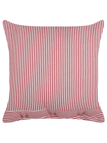 Beliani Dekokissen AALITA in Rot/Weiß - (W) 45 x (H) 12 x (L) 45 cm