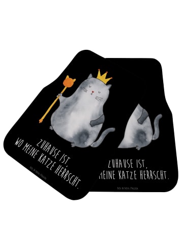 Mr. & Mrs. Panda Automatte Katze König mit Spruch in Schwarz