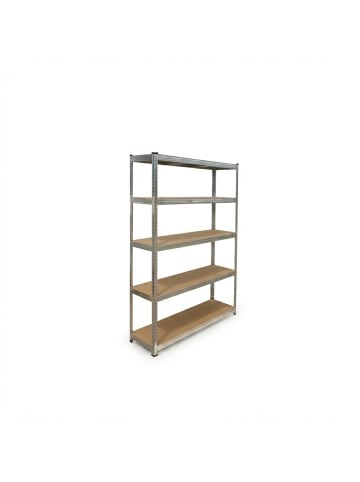 relaxdays Schwerlastregal in Silber - (B)120 x (H)200 x (T)60 cm