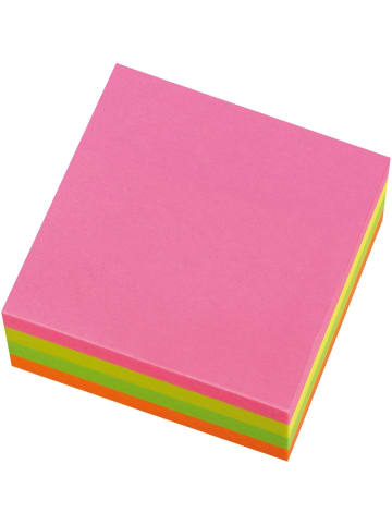 Herlitz Haftnotizen 75x75mm Packung mit 400 Blatt intensivfarben (pink, gelb, ...