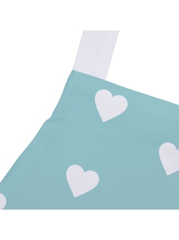 Mr. & Mrs. Panda Schürze Füchse Liebe mit Spruch in Türkis Pastell