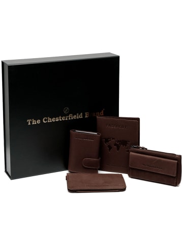 The Chesterfield Brand Kreditkartenetui 4-teiliges Geschenkset Leder 7 cm in braun