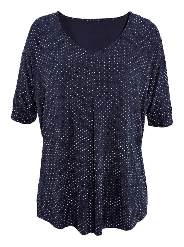 LASCANA T-Shirt in navy-gepunktet