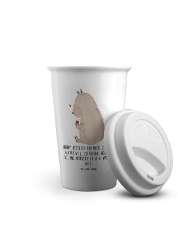 Mr. & Mrs. Panda Tumbler Bär Marienkäfer mit Spruch in Weiß