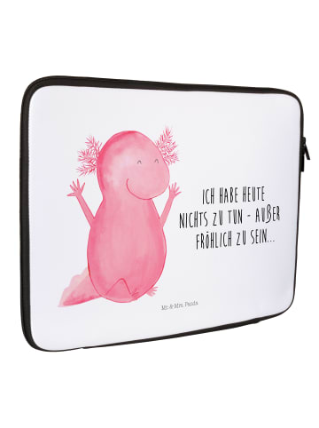 Mr. & Mrs. Panda Notebook Tasche Axolotl Hurra mit Spruch in Weiß