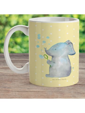 Mr. & Mrs. Panda Plastikbecher Elefant Seifenblasen ohne Spruch in Gelb Pastell