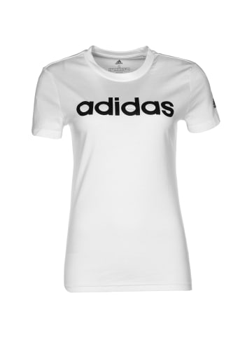 Adidas Sportswear T-Shirt Essentials Linear Logo in weiß / schwarz