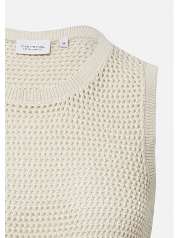 comma CI Strickpullunder keine Ärmellänge in Creme