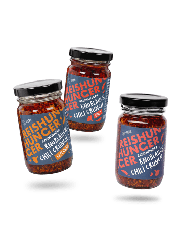 Reishunger Knoblauch Chili Crunch Probier Set (3x115g)