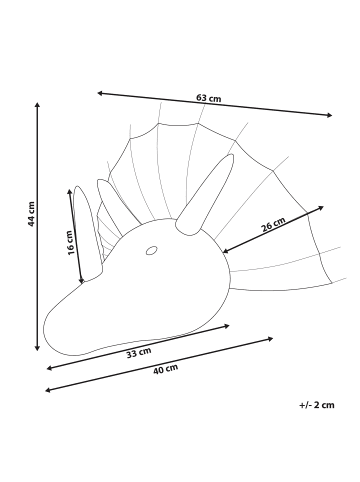 Beliani Wandobjekt BIOKO in /Braun - (W) 63 x (H) 44 x (L) 40 cm