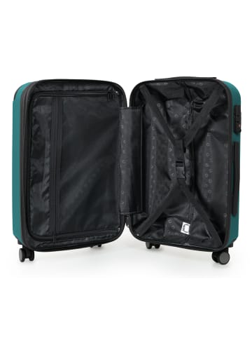 Hauptstadtkoffer Spree - Koffer Handgepäck Bordgepäck Trolley 55 x 36 x 21 cm, 42 L, TSA in Aquagrün