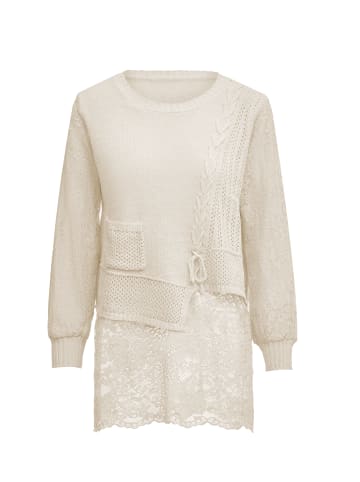 Albee Women Strickpullover in Wollweiss