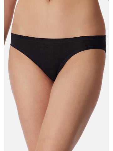 Schiesser Mini Slip Personal Fit in Schwarz / creme