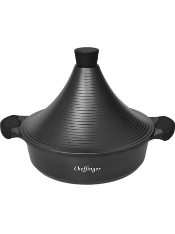 Cheffinger Aluguss Gartopf Dampfgarer Ø28cm in Schwarz