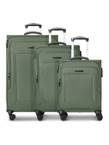 Franky Melbourne 3.0 4-Rollen Kofferset 3tlg. mit Dehnfalte olive
