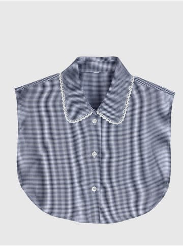 Sieh an! Blusenkragen in marine-weiß-kariert