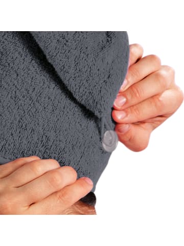 Erwin Müller Frottier Turban 3er-Pack in anthrazit