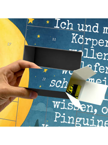 Mr. & Mrs. Panda Befüllbarer Adventskalender Pinguin Mond Design... in Weiß