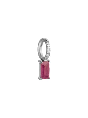 PURELEI Charm Geburtsstein Juli Rubin Silber