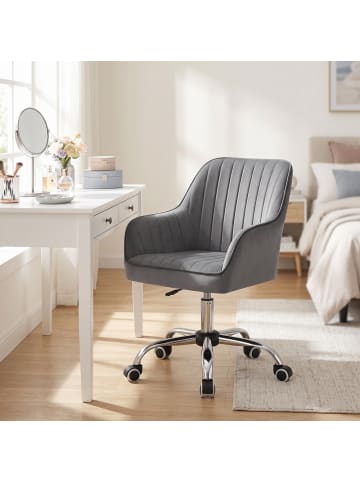 SONGMICS Bürostuhl Tyra in Dunkelgrau - (B)62 x (H)(83.5-93.5) x (T)62 cm