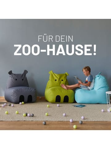 Lumaland LUMALAND Animal Line Kindersitzsack Hippo - Türkis