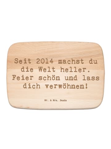 Mr. & Mrs. Panda Frühstücksbrettchen Spruch 2014 Geburtstag mit ... in Transparent