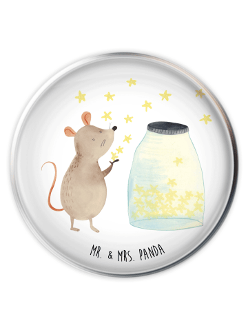 Mr. & Mrs. Panda Waschbecken Ablaufstopfen Maus Sterne ohne Spruch in Weiß