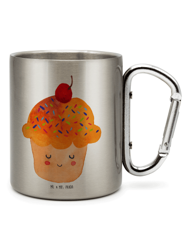 Mr. & Mrs. Panda Outdoor Tasse Cupcake ohne Spruch in Silber