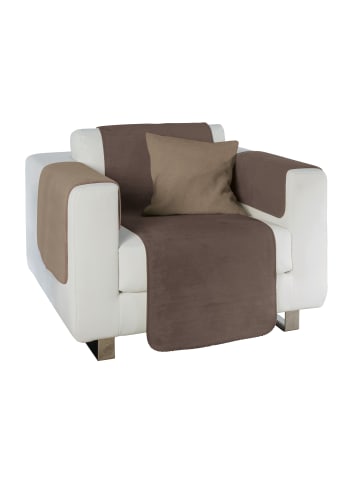 Erwin Müller Sessel- und Sofaschoner-Set 3-tlg. Matera in espresso/hellbraun