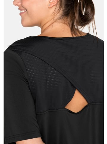 sheego Funktionsshirt in schwarz