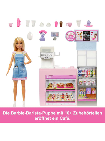 Mattel Barbie Naschcafé Spielset Barista Puppe 12 Zubehörteilen HXN94 ab 3 Jahre