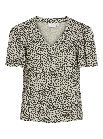 Vila Bluse in beige schwarz
