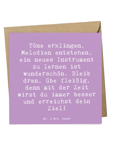 Mr. & Mrs. Panda Glückwunschkarte Spruch Ein neues Musikinstrume... in Lavendeltraum