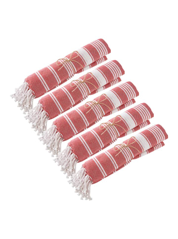 Butlers Hamamtuch SURFSIDE 5er-Set in Rot