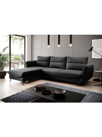 MF Design Sonic Recamiere Links in Schwarz -  (L) 276 x (B) 276 x (H) 100 cm