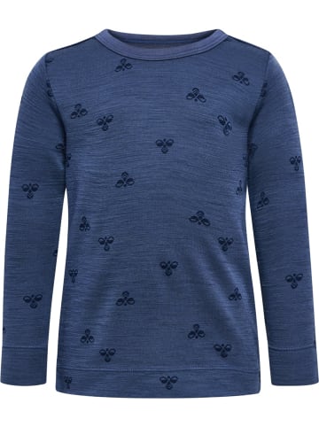 Hummel Kinder Longsleeve "Mini Wool T-Shirt Longsleeve" in Blau