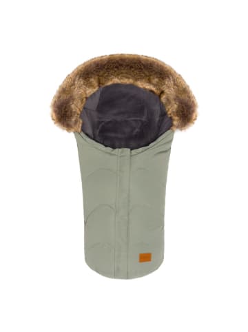 fillikid Fleece-Fußsack mit Fellkragen Lhotse für in gruen