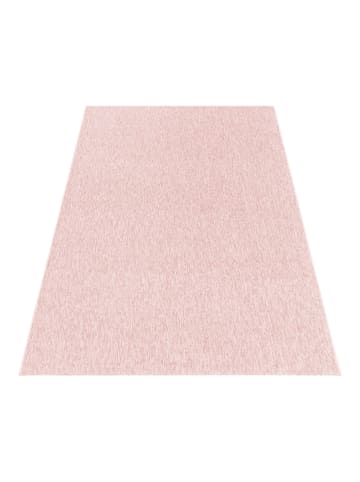 KADIMA DESIGN Teppich Kurzflor Unifarben Polypropylen saugroboter Wohnzimmer in Rosa