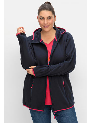 sheego Fleecejacke in tiefblau