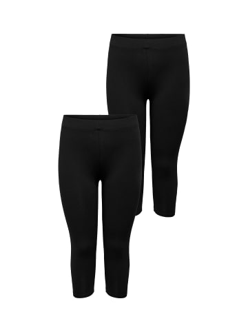 ONLY Carmakoma 2er-SET Leggings 3/4 Stretch Hose Übergrößen in Schwarz